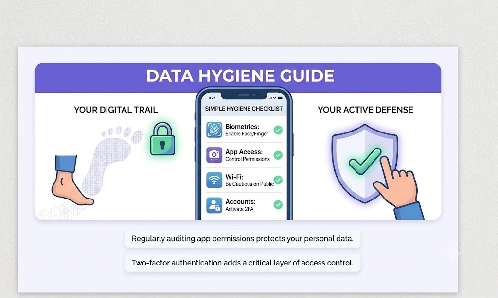 [Suggest placing an image illustrating digital data privacy and phone security settings]